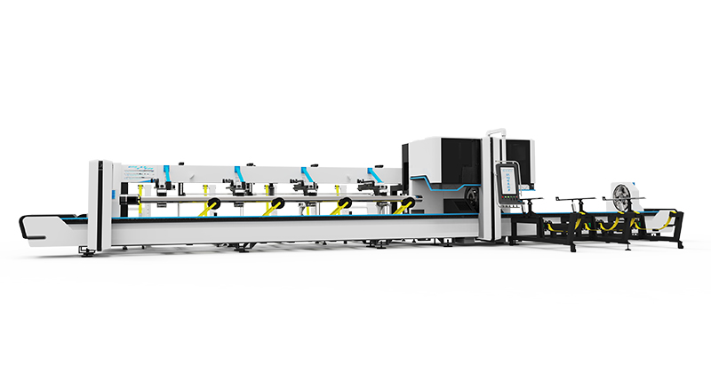 Three-chuck laser tube cutting machine