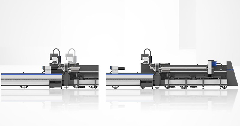 High speed three-chuck laser pipe cutting machine