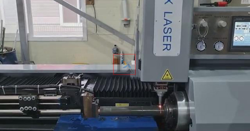 Economical fully automatic round tube laser cutting machine in South Korea automotive components factory