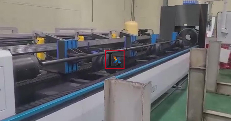 Automatic laser pipe cutting machine in Korean automotive parts factory