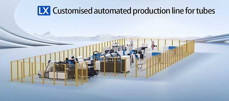 Automated production line for tube laser cutting