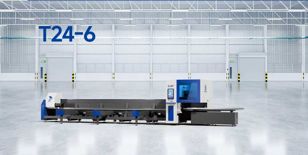 3D Laser Tube Beveling Machine 45 Degree Angle Cutting Two Chucks