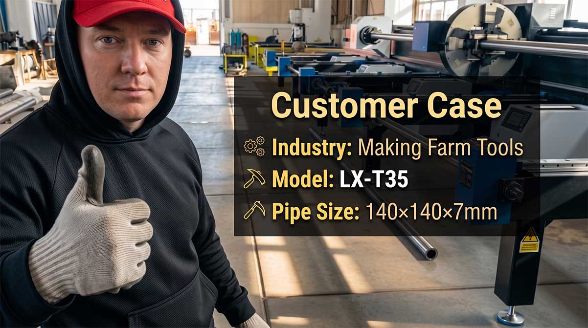 How an Agricultural Equipment Manufacturer Scaled Heavy Pipe Fabrication with the LX-T35 Tube Laser Cutting Machine