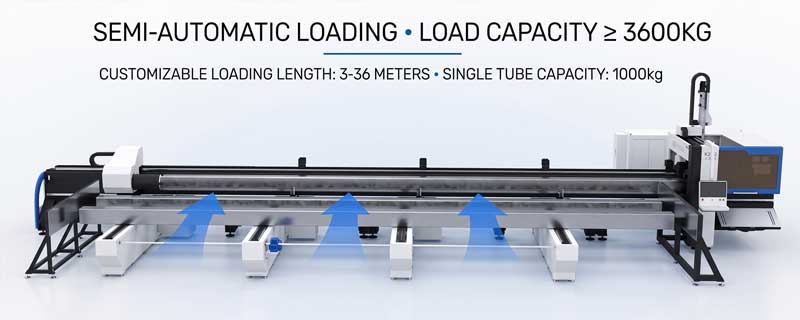 LX-T35 Heavy Duty Laser Tube Cutting Machine with ±45° Bevel Cutting