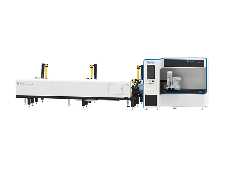 CNC laser tube cutting machine with bevel cutting head 